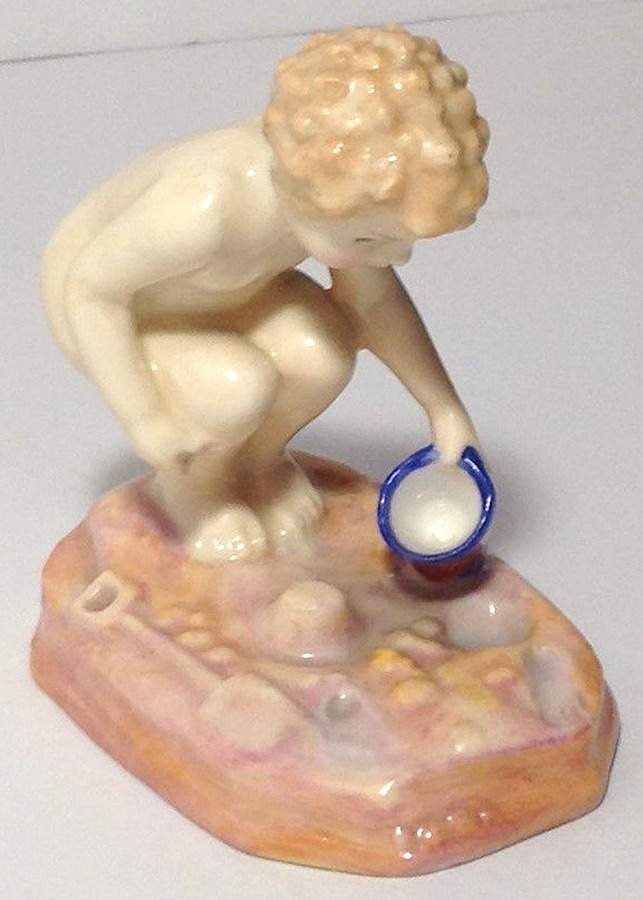 Royal Doulton Figurine Called Love A Little Boy Almost Naked Wa - With Box Bx1925 by Royal Doulton-1