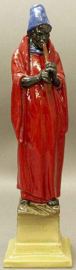 Royal Doulton Figurine Moorish Piper Minstrel-Red Robe - No Box Nb1588 by Royal Doulton-1