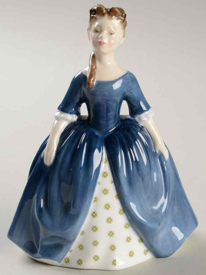 Child Studies By Peggy Davies Debbie - Blue - No Box by Royal Doulton-1