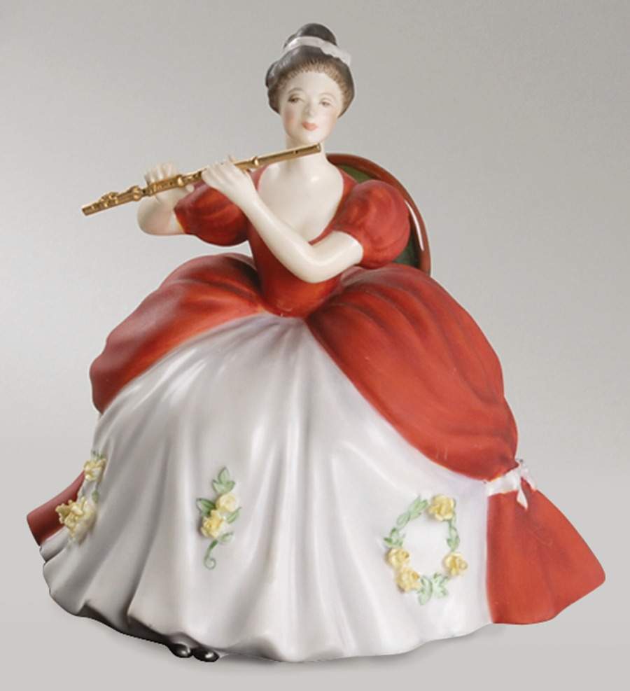 Lady Musicians Flute - Boxed by Royal Doulton-1