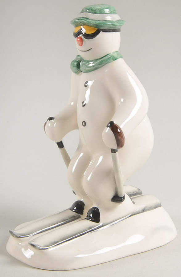 Snowman Figurine Collection Snowman Skiing - Boxed by Royal Doulton-1