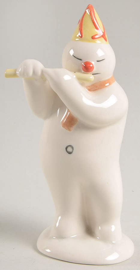 Snowman Figurine Collection Flautist Snowman - No Box by Royal Doulton-1