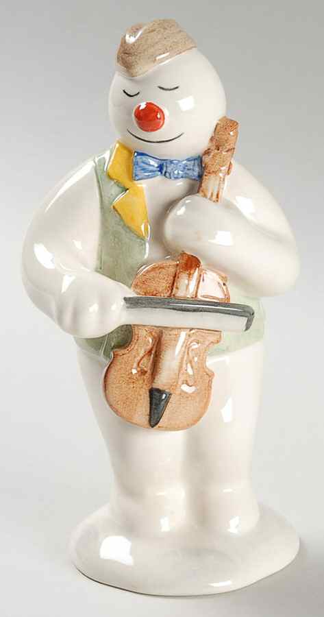 Snowman Figurine Collection Cellist Snowman - Boxed by Royal Doulton-1