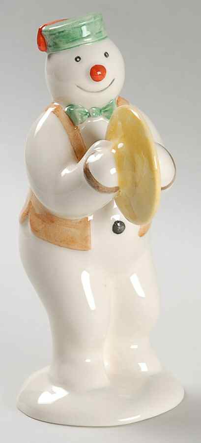Snowman Figurine Collection Cymbal Player Snowman - Boxed by Royal Doulton-1