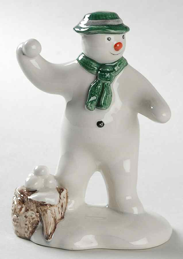 Snowman Figurine Collection Snowballing Snowman - Boxed by Royal Doulton-1