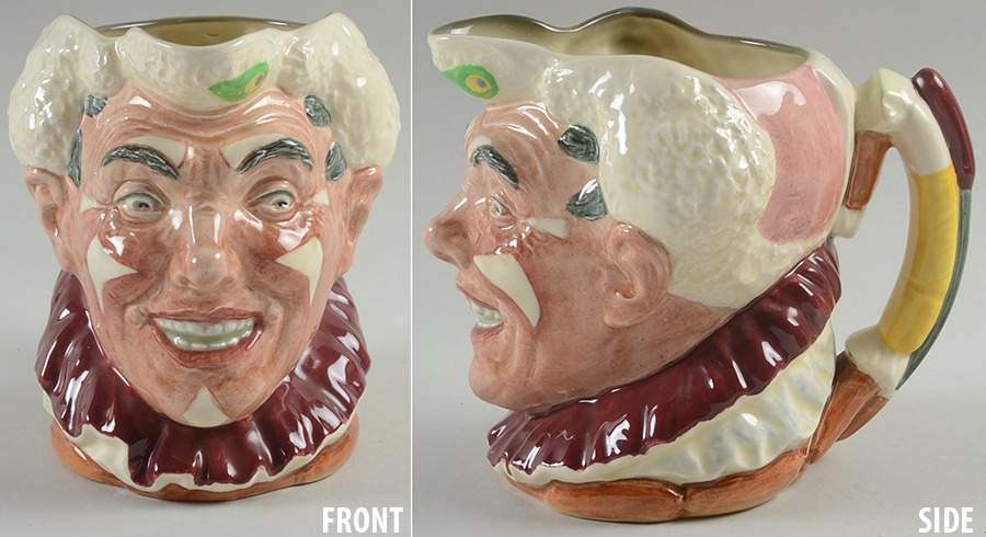Character Jug The Clown-Large/Var 3 - With Box by Royal Doulton-1