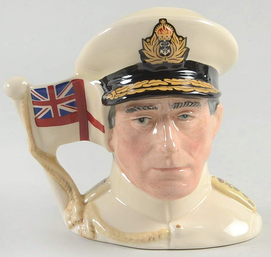 Character Jug Earl Mountbatten Of Burma-Small - With Box Bx1110 by Royal Doulton-1