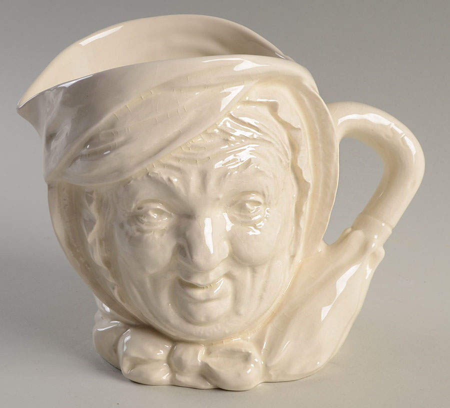 Character Jug Sairey Gamp-White Gloss - Nb639, No Box by Royal Doulton-1