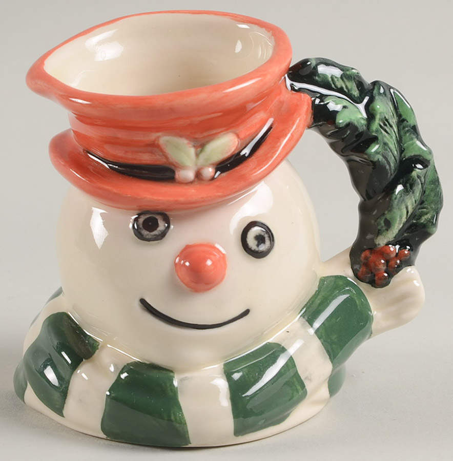Character Jug Snowman Holy & Berries-Miniature - With Box by Royal Doulton-1