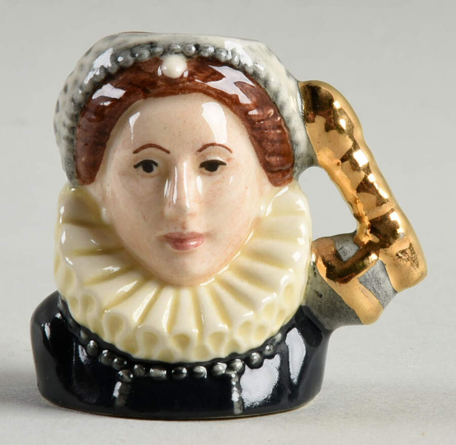 Character Jug Elizabeth I-Tiny - With Box Bx1015 by Royal Doulton-1