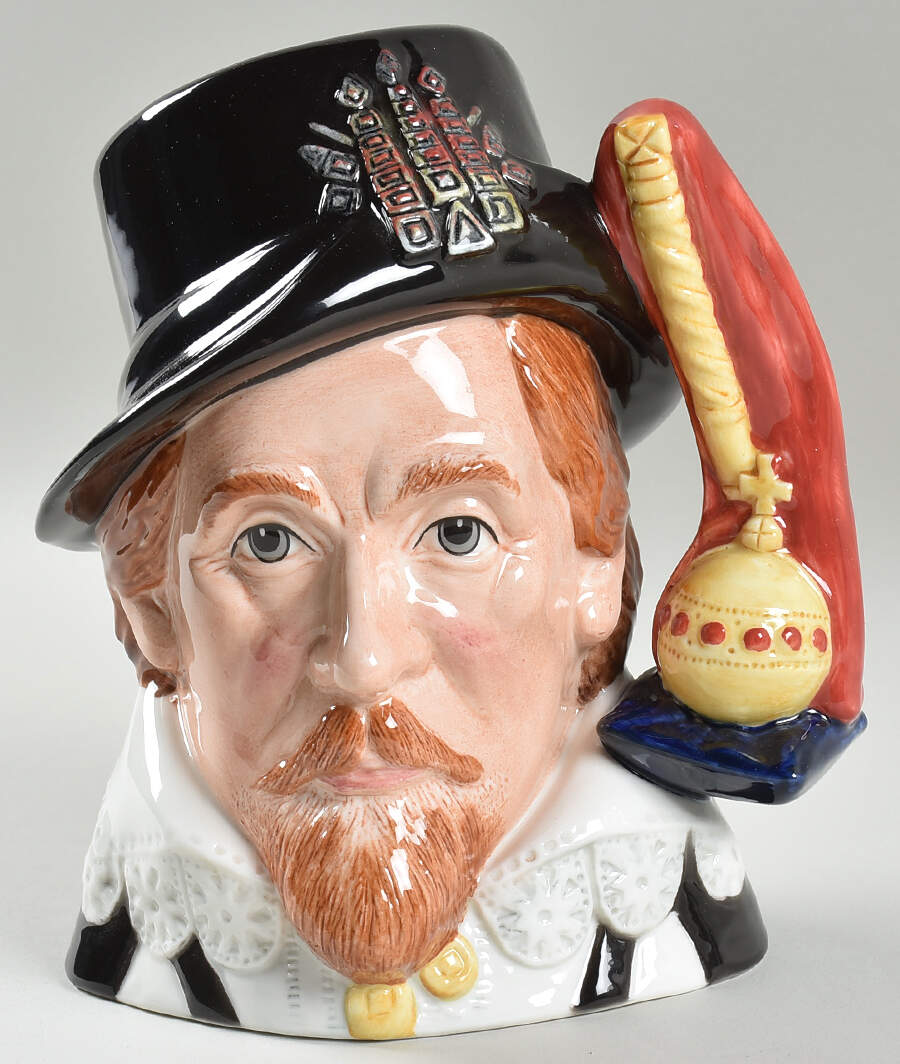 Character Jug King James I-Large - With Box Bx1060 by Royal Doulton-1