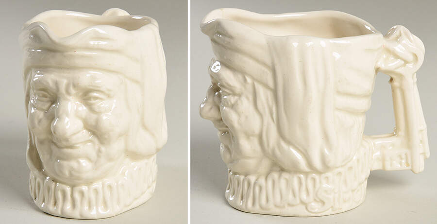 Character Jug Simon The Cellarer-White Small - With Box Bx1138 by Royal Doulton-1