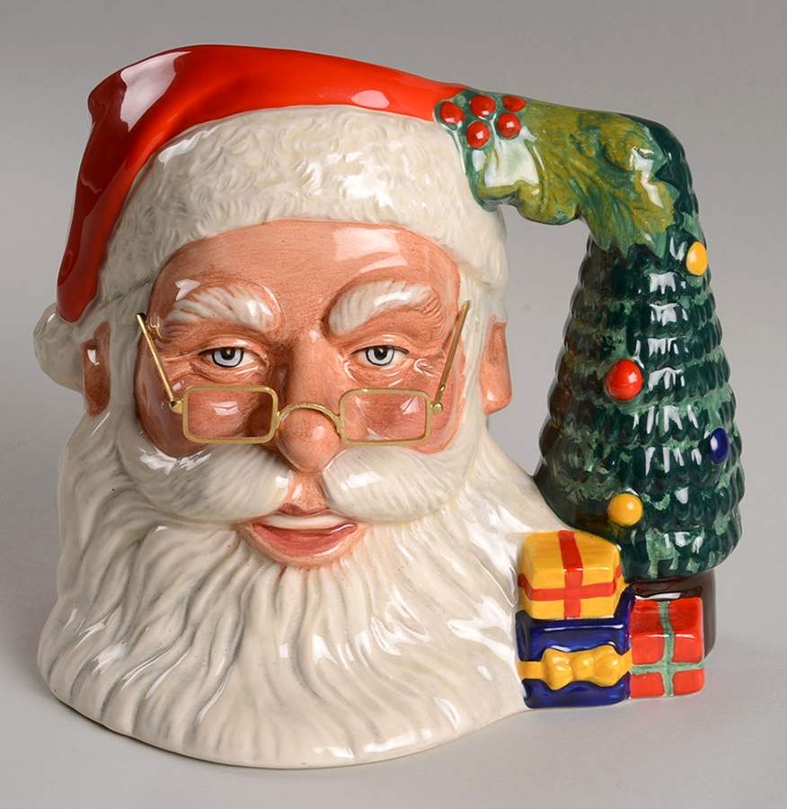 Character Jug Santa Claus-Large/Style 10  - Nb973, No Box by Royal Doulton-1
