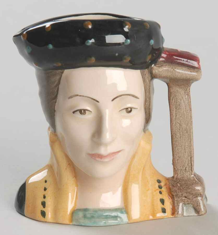 Character Jug Catherine Parr-Miniature - With Box Bx1021 by Royal Doulton-1
