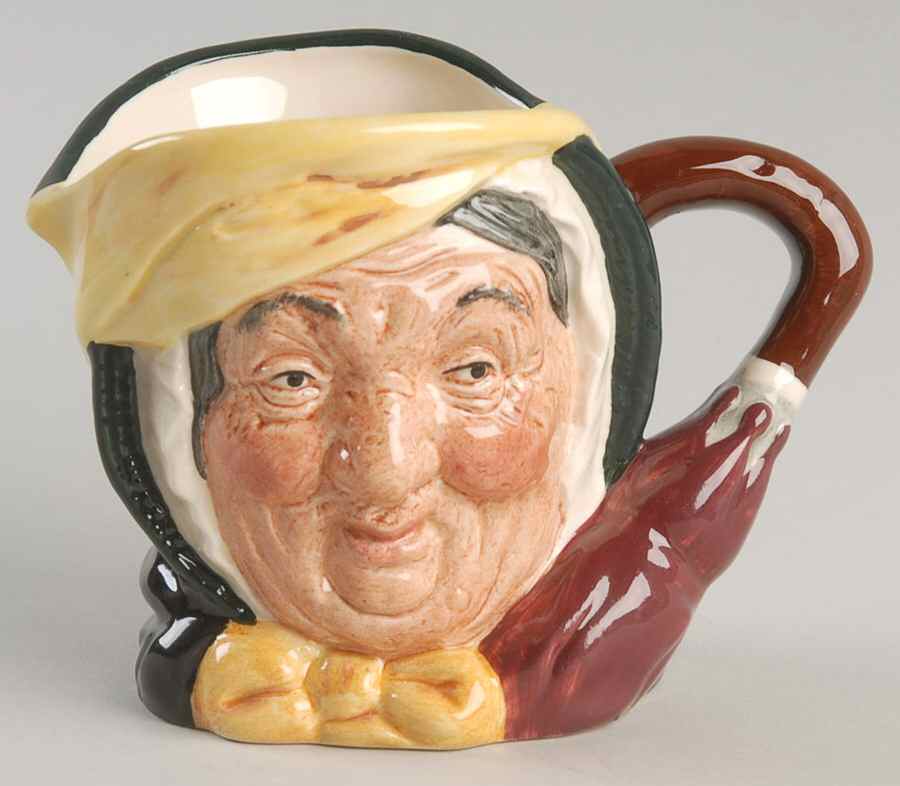 Character Jug Sairey Gamp-Small-Maroon Umbrella - With Box Bx971 by Royal Doulton-1