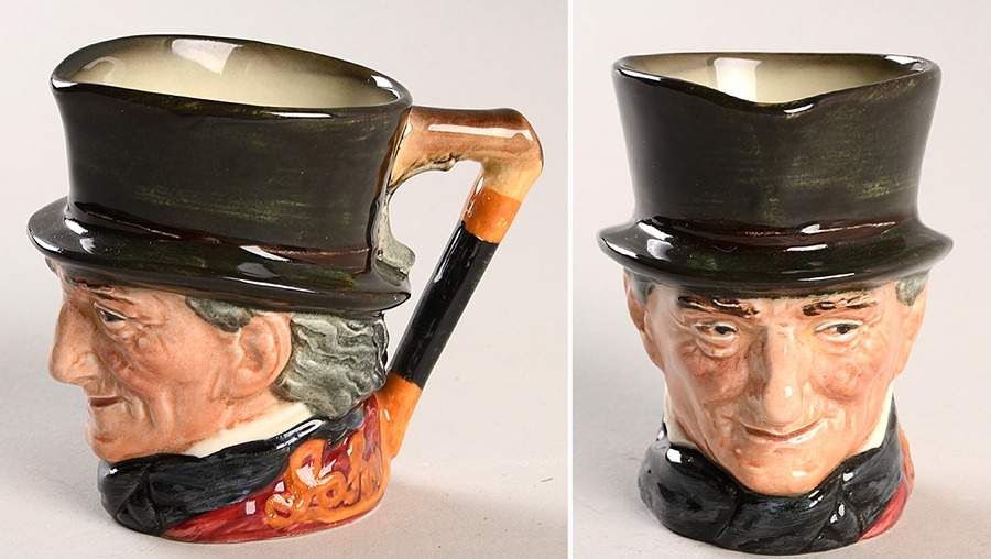 Character Jug John Peel-Small Black/Orange Handle - Nb1034, No Box by Royal Doulton-1