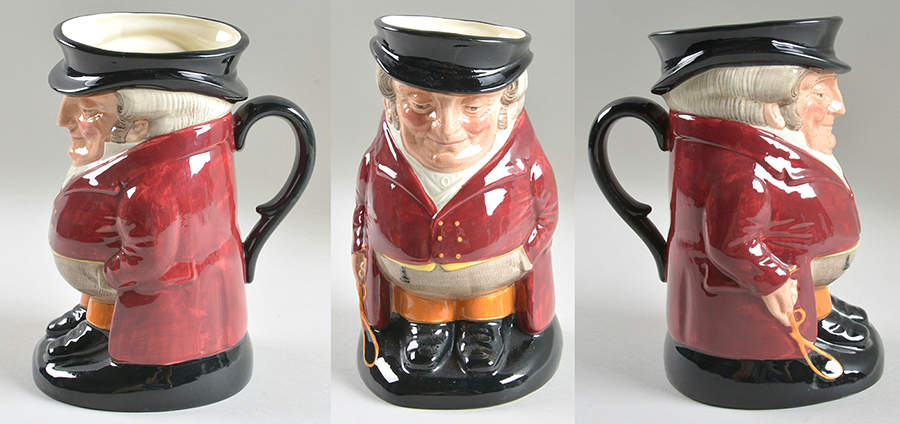 Character Toby Jug Huntsman-Large Maroon Coat Orange Pant - Boxed by Royal Doulton-1