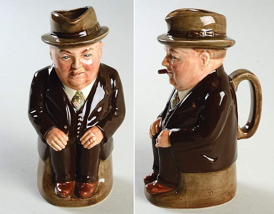 Character Toby Jug Cliff Cornell-Greetings-Dark Brown Suit - Boxed by Royal Doulton-1