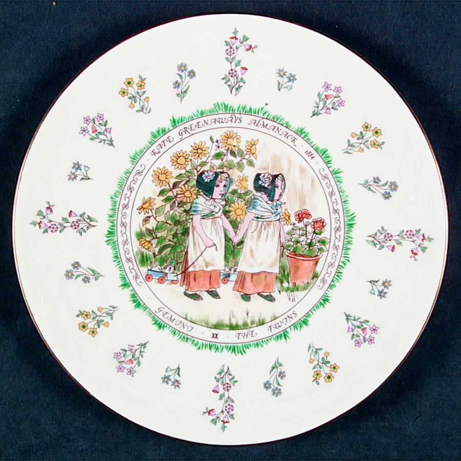 Almanack-Kate Greenaway Gemini-May-The Twins - Boxed by Royal Doulton-1
