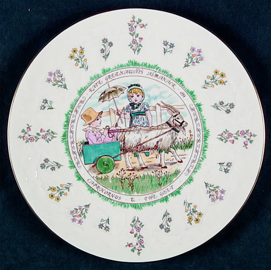 Almanack-Kate Greenaway Capricorn-December-The Goat - No Box by Royal Doulton-1