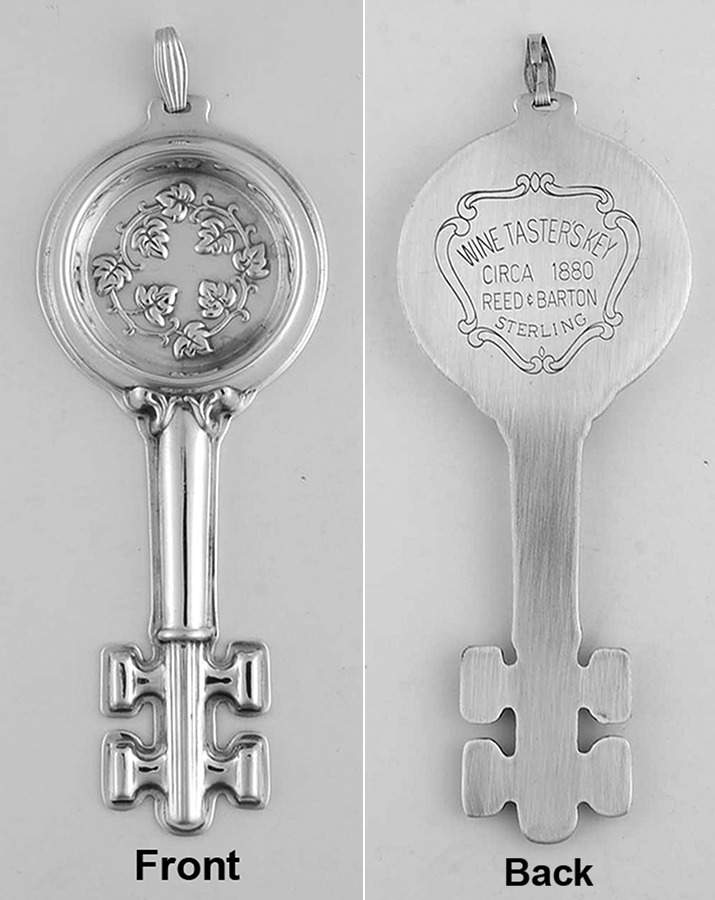 Sterling Medallions and Whistles Wine Taster's Key - Only - No Box by Reed & Barton-1