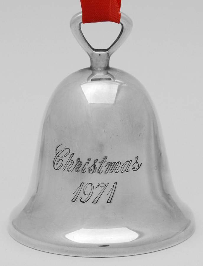 Silverplate Christmas Bell Christmas 1971 - No Box by Reed & Barton-1