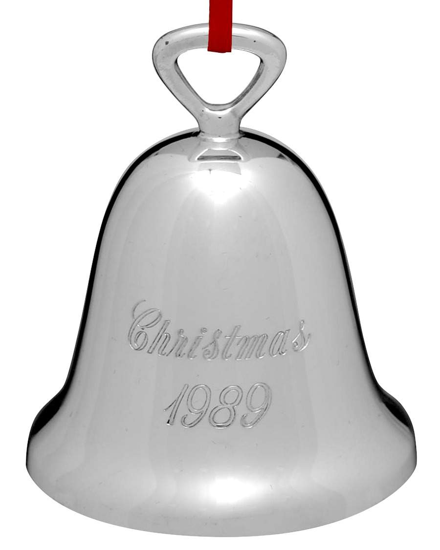 Silverplate Christmas Bell Christmas 1989 - Boxed by Reed & Barton-1