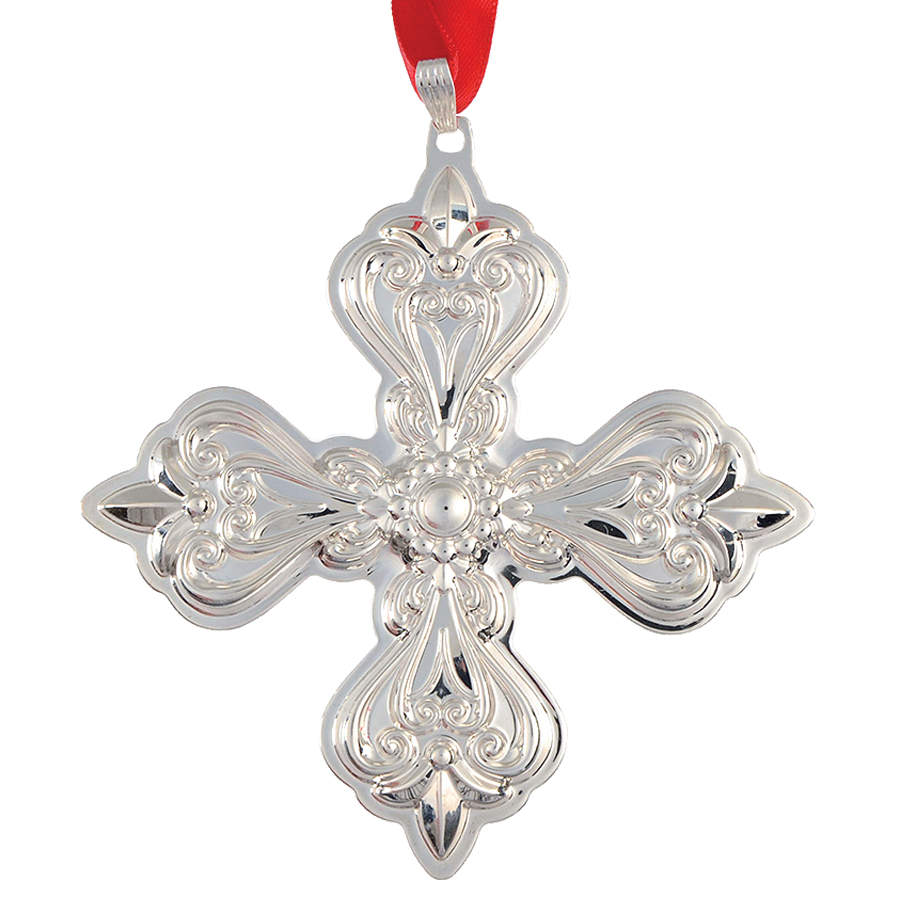 Christmas Cross-Sterling 2019-49th Edition Sterling Cross - No Box by Reed & Barton-1