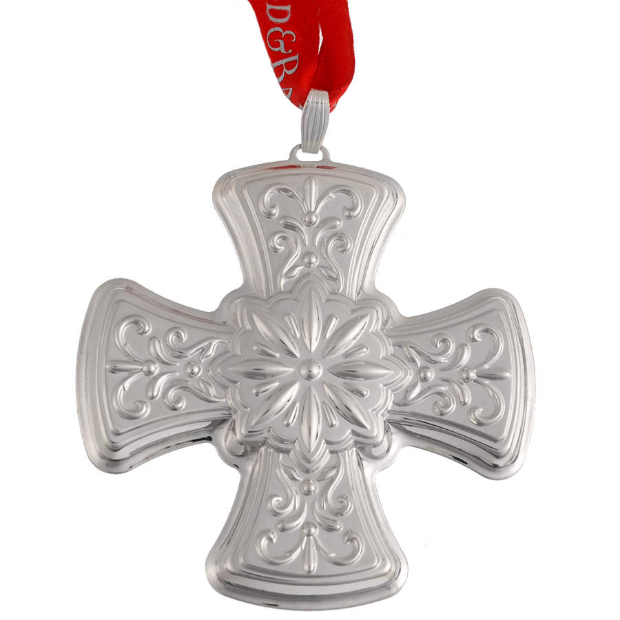 Christmas Cross-Sterling 2022 52nd Edition Sterling Cross - No Box by Reed & Barton-1