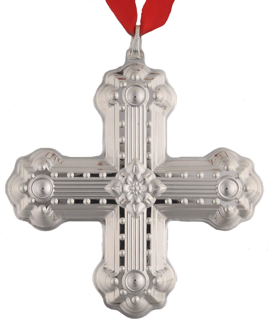 Christmas Cross-Sterling 2023 53rd Edition Sterling Cross - With Box 53 by Reed & Barton-1