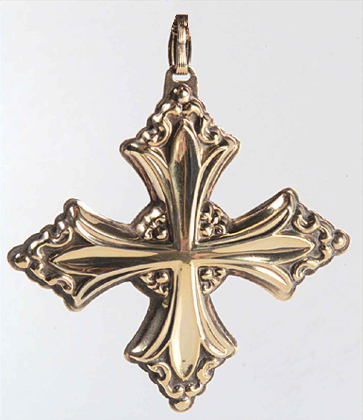 Christmas Cross-Gold Vermeil 1991-Cross - Boxed by Reed & Barton-1