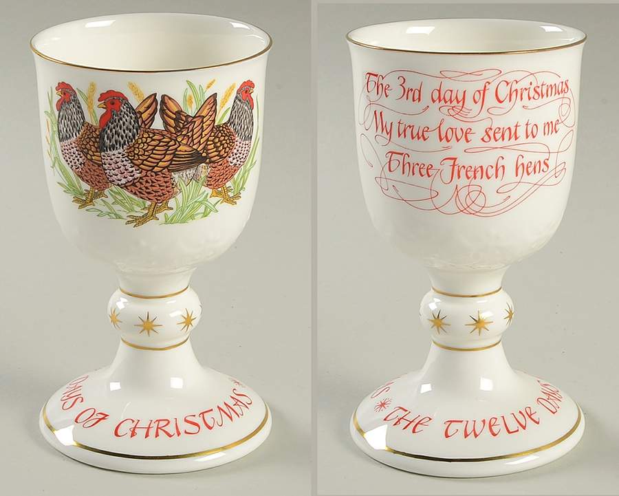 Twelve Days of Christmas Three French Hens - No Box by Royal Doulton-1