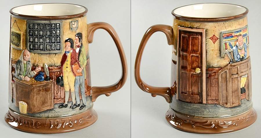 Christmas Carol Tankards Scrooge Asked To Aid The Poor - No Box by Royal Doulton-1