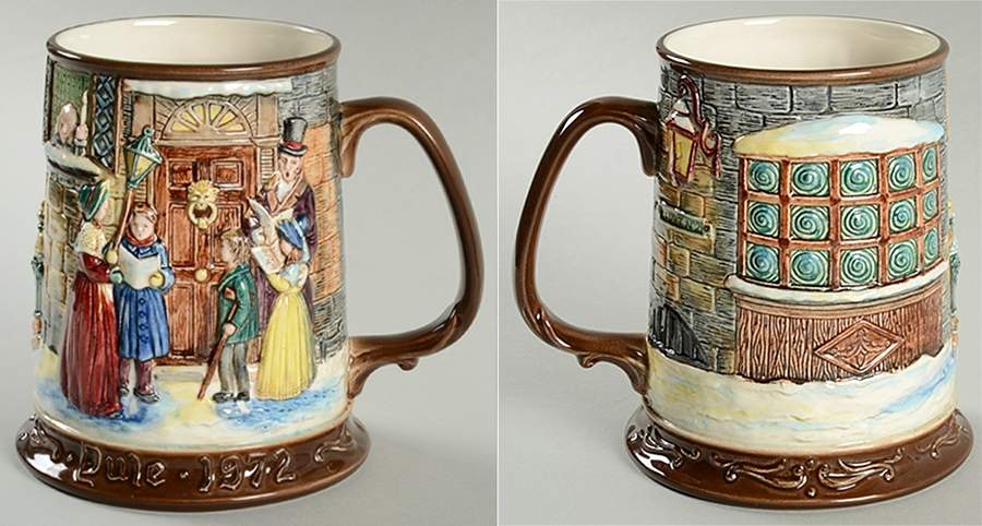 Christmas Carol Tankards Christmas Carolers At Door - No Box by Royal Doulton-1