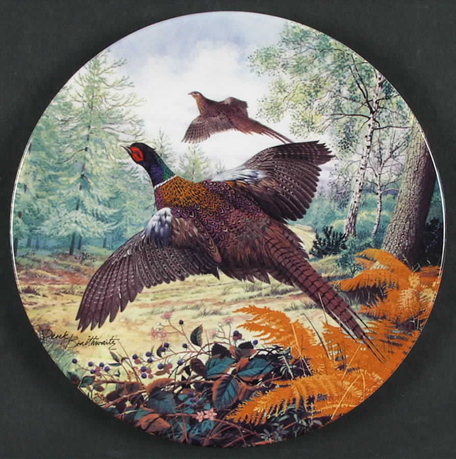 The Braithwaite Game Bird Collection Pheasants In Flight - With Box by Royal Grafton-1