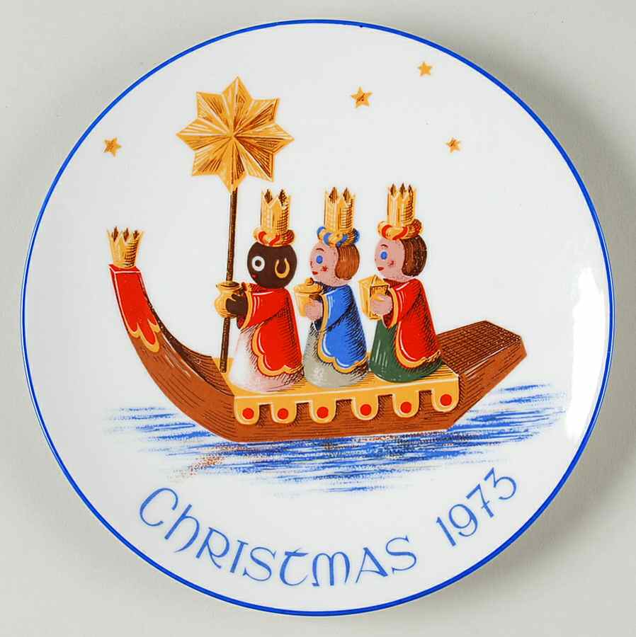 Christmas Plate The Three Wise Men - No Box by Royal Princess-1
