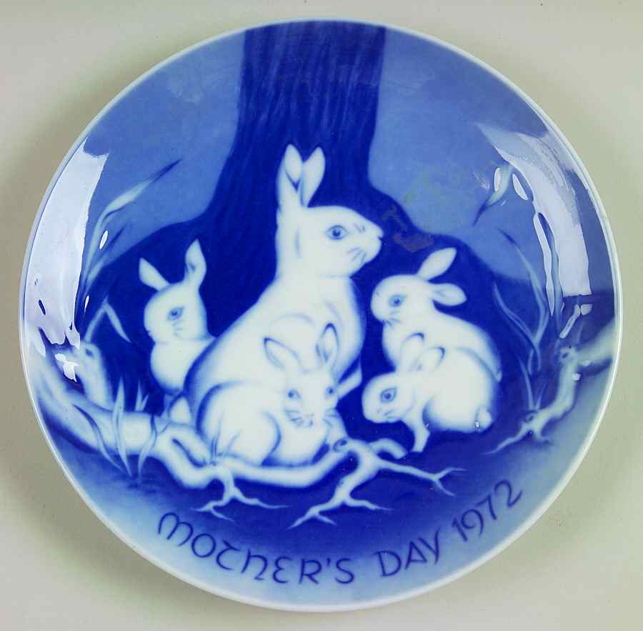 Mother's Day Plate Rabbits - No Box by Royale (Germany)-1