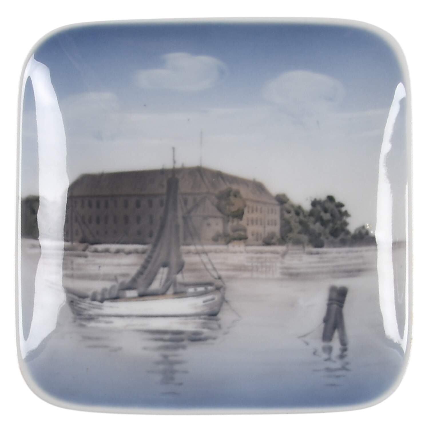 Royal Copenhagen Giftware Square Tray-Sonderborg Slot - No Box by Royal Copenhagen-1