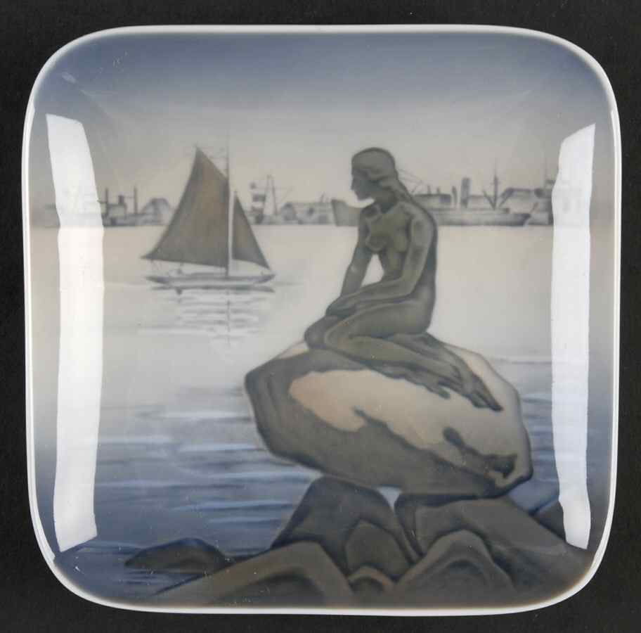Royal Copenhagen Giftware Tray-Langelinie-Mermaid - No Box by Royal Copenhagen-1