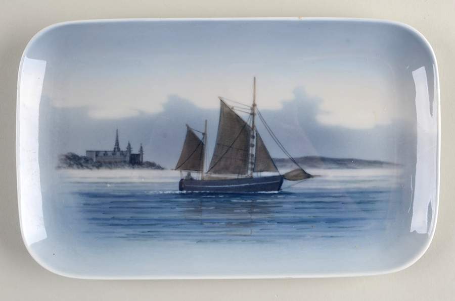 Royal Copenhagen Giftware Oblong Tray-Sailboat - No Box by Royal Copenhagen-1