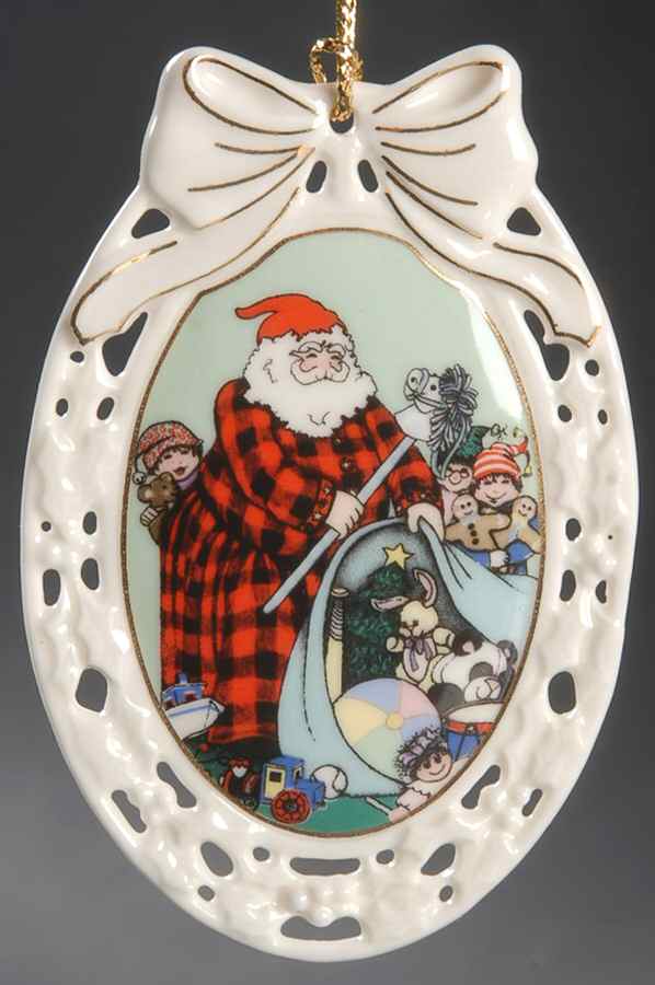 Victorian Whimsies Buffalo Plaid Santa - Boxed by Royal Doulton-1