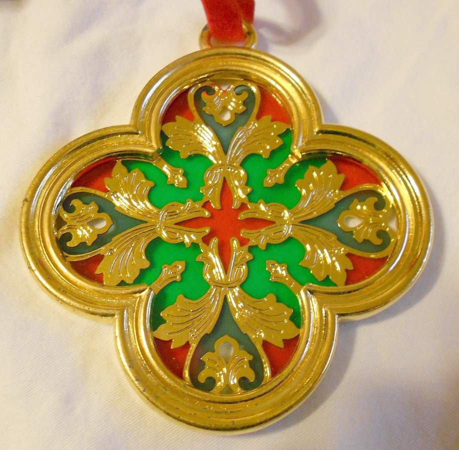 Stained Glass Quatrefoil - Boxed by Reed & Barton-1