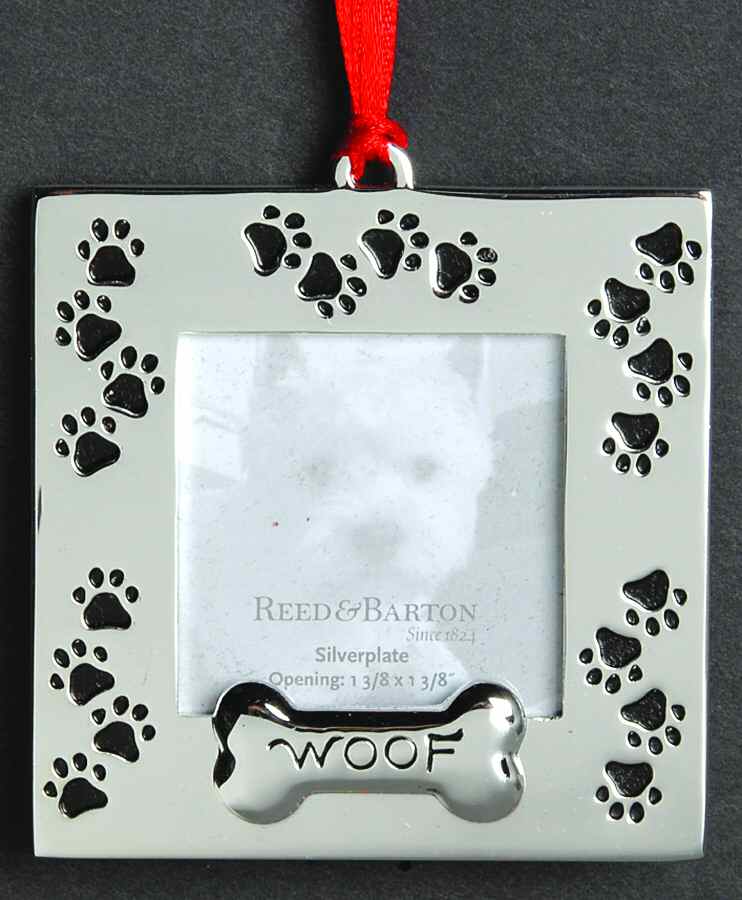 Christmas Pets  Dog Picture Frame - No Box by Reed & Barton-1