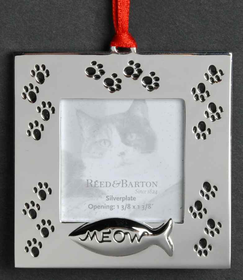 Christmas Pets  Cat Picture Frame - Boxed by Reed & Barton-1