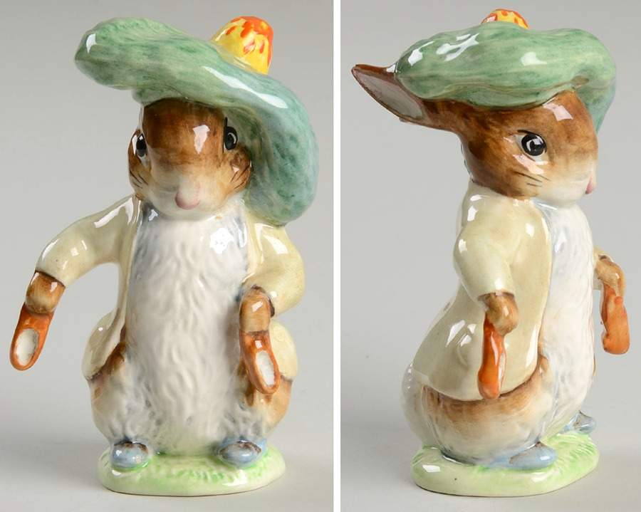Beatrix Potter Backstamp 3 Benjamin Bunny-Ears & Shoes Out - No Box by Royal Doulton-1