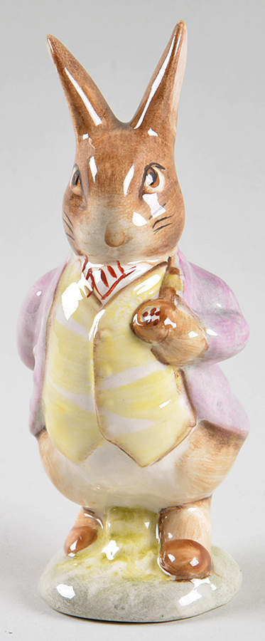 Beatrix Potter Backstamp 3 Mr Benjamin Bunny-Pipe In Lilac Coat - No Box by Royal Doulton-1