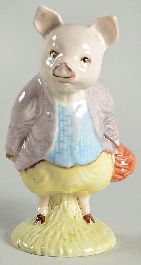 Beatrix Potter Backstamp 3 Pigling Bland-2 Var-Lilac Jacket - Boxed by Royal Doulton-1