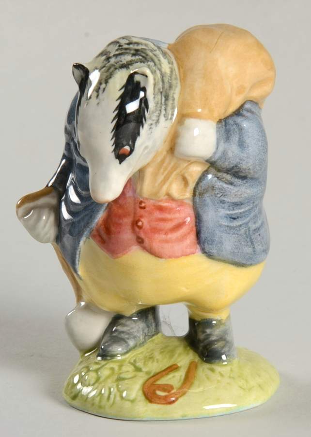 Beatrix Potter Backstamp 3 Tommy Brock-Red Vest - Boxed by Royal Doulton-1