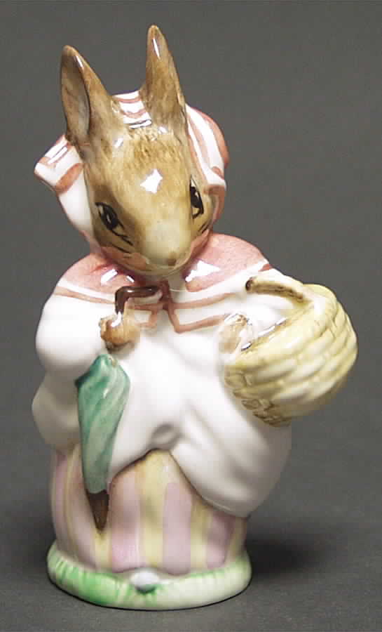 Beatrix Potter Backstamp 3 Mrs Rabbit-Umbrella In - No Box by Royal Doulton-1