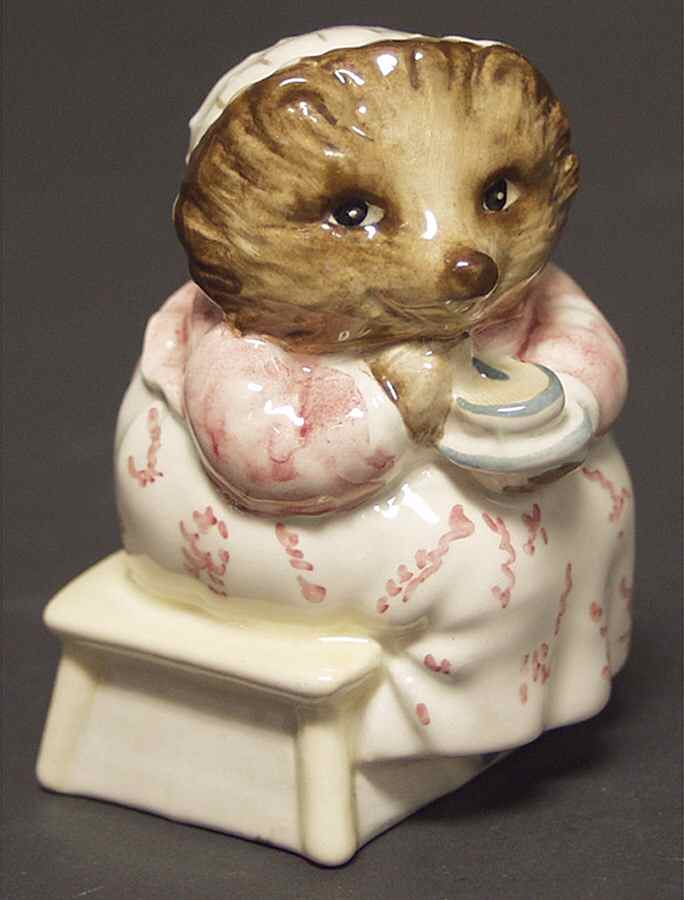 Beatrix Potter Backstamp 3 Mrs Tiggy Winkle Takes Tea - Boxed by Royal Doulton-1